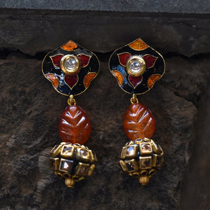 Bindurekha Ethnic Meenakari Stud Earrings