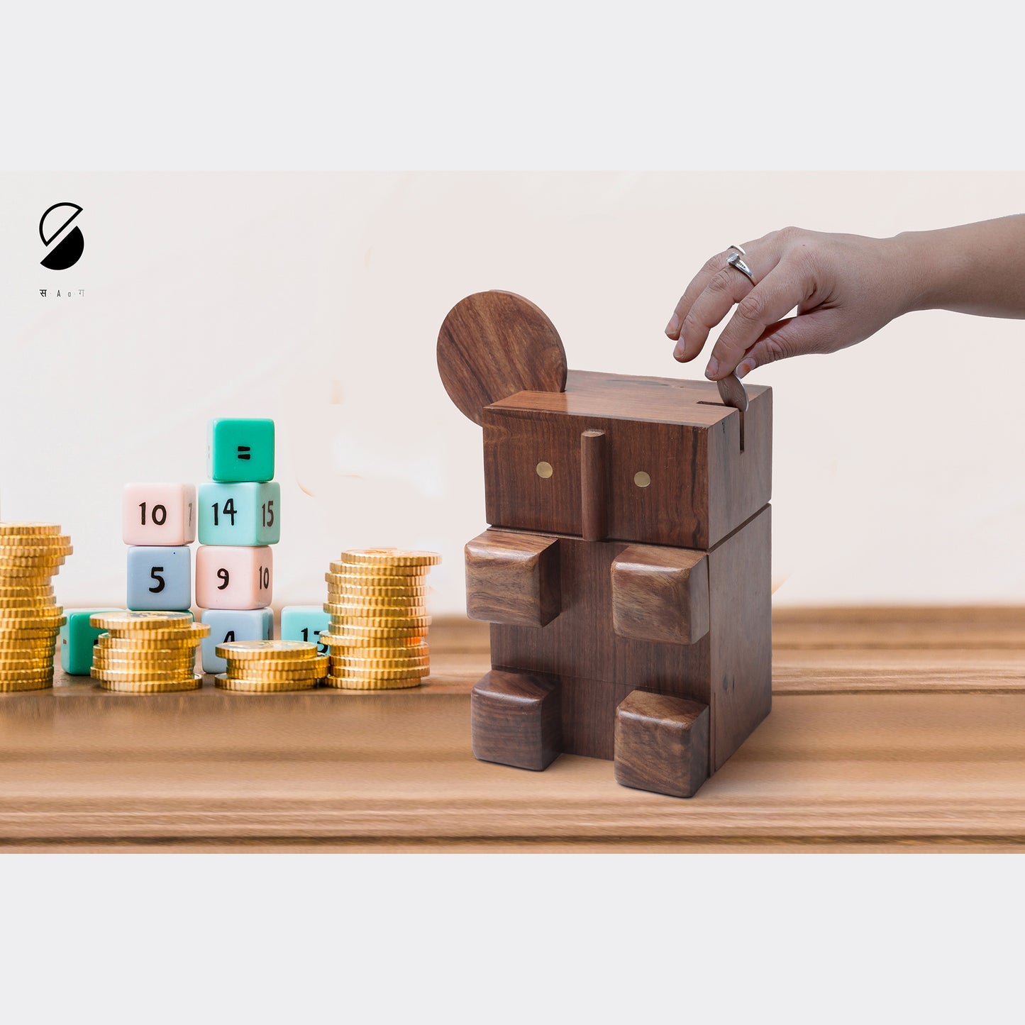 Handcrafted Wooden Koala Piggy Bank