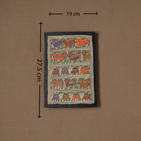 Handpainted Madhubani Painting by Santosh Paswan (10 x 7 in) 02