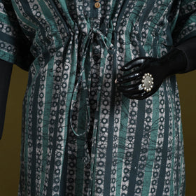 Hand batik cotton long kaftan 29 - handcrafted