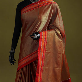 Silk cotton khun saree with ilkal pallu chikki paras border