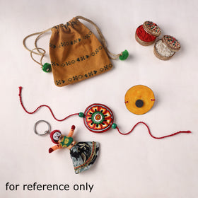 Handpainted Tholu Bommalata Leather Rakhi (Assorted) 11