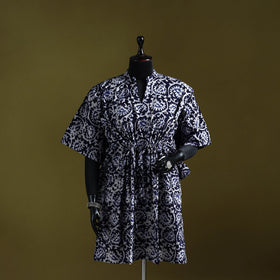Hand batik cotton medium kaftan 26 - handcrafted