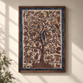 Multicolor - Kalamkari Art Wall Hanging with Tree of life Motif by Pitchuka Srinivas (72 x 60 in) 04