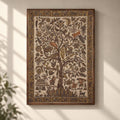 Kalamkari art wall hanging with tree of life motif by pitchuka srinivas (72 x 60 in)