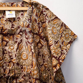 Brown - kalamkari cotton kids kaftan (3-4 years) 53