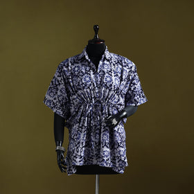 Hand batik cotton short kaftan 09 - handcrafted