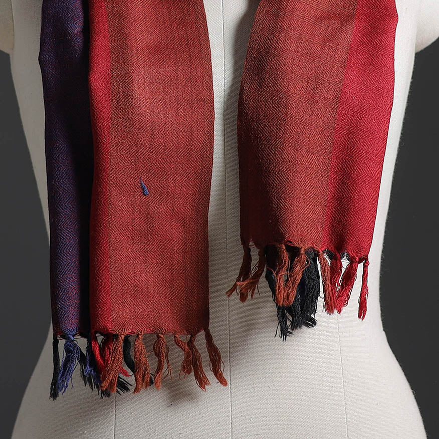 Multicolor - Kumaun Handwoven Pure Merino Wool Scarf 254