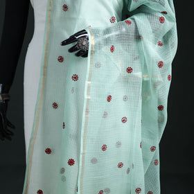 Kota Doria Cotton Embroidered Plain Dupatta 03