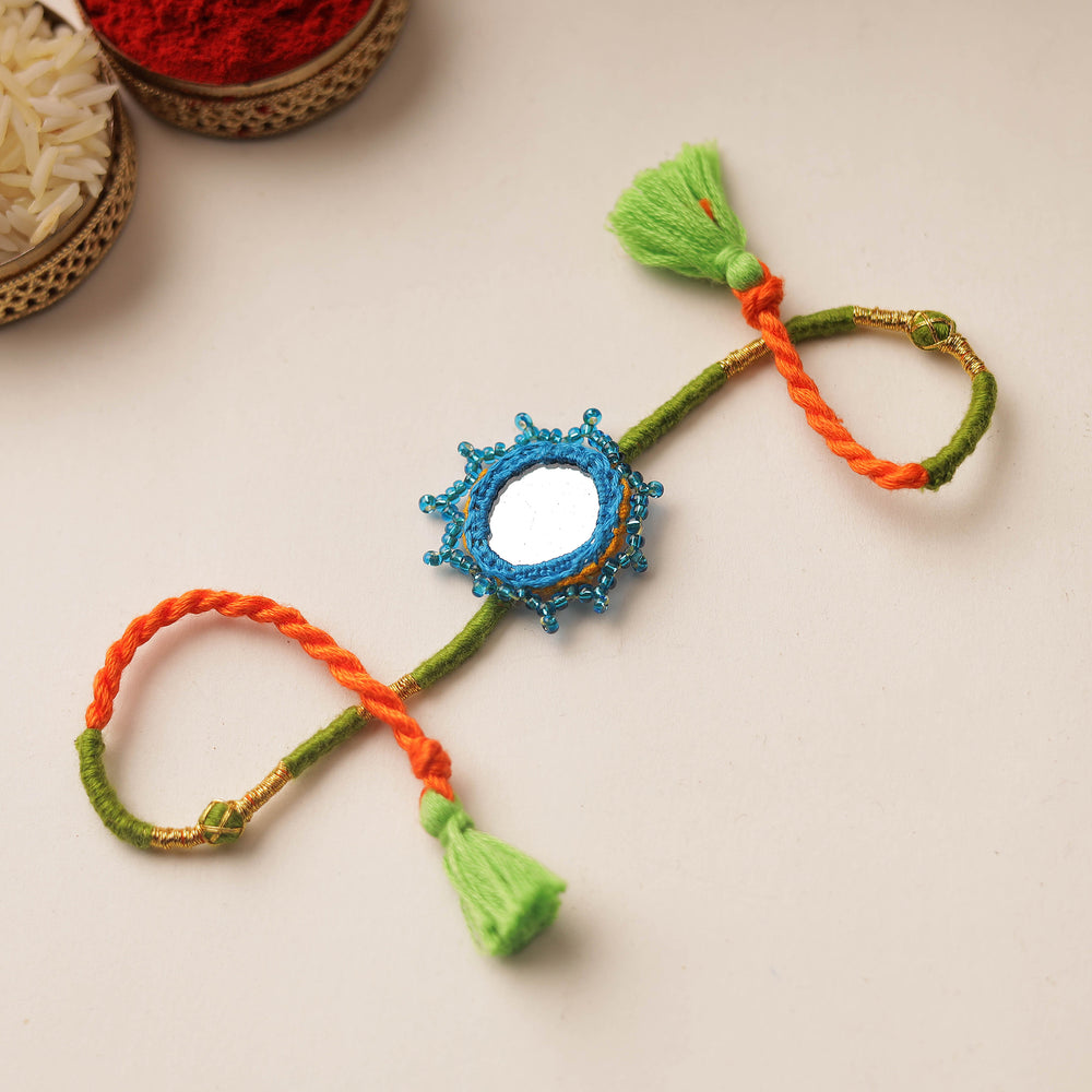 Mirror & Beadwork Rakhi