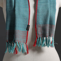 Green - Kumaun Handwoven Pure Merino Wool Scarf 255