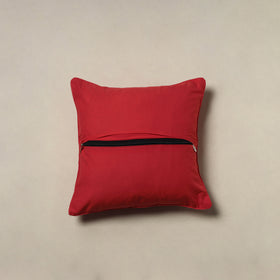 Polka Dot Zari Buti Plain Cushion Cover (16 x 16 in) 13