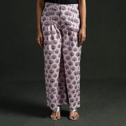 Sanganeri Hand Block Print Cotton Flared Palazzo 10