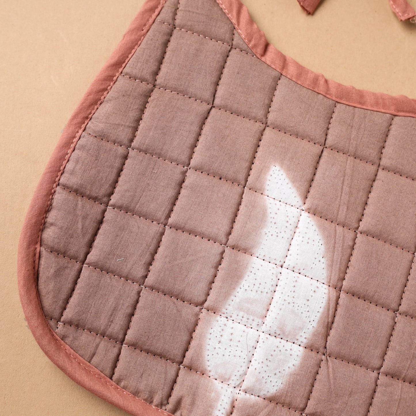 Brown Handmade Cotton Baby Bib