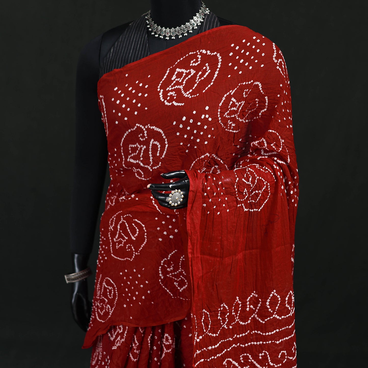 Kutch Bandhani Tie-Dye Cotton Saree 45