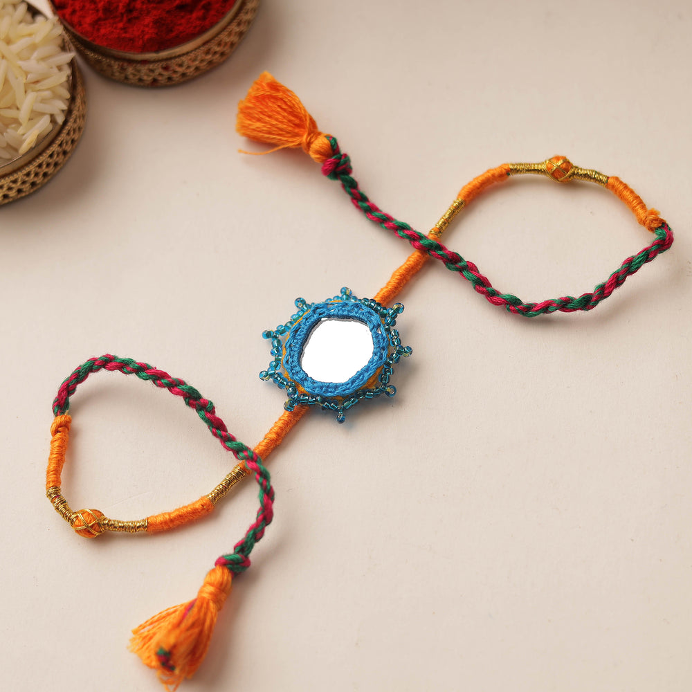 Mirror & Beadwork Rakhi