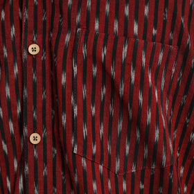 Buy Maroon Pochampally Ikat Weave Cotton Men Full Sleeve Shirt 24 Online at iTokri.com