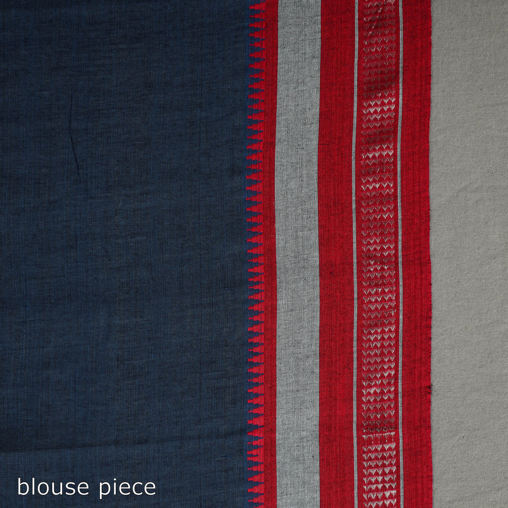 Blue - Cresendo Cotton Handloom Saree 04