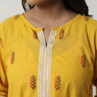 Yellow - Jacquard Cotton Co-Ord Set 07