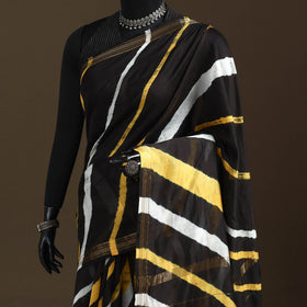 Chanderi Silk Leheriya Tie-Dye Saree with Zari Border 01