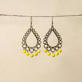 Yellow - handmade beaded earrings 17 - handcrafted