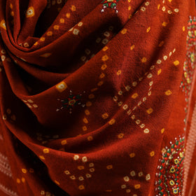 Kutch Bandhani Handwoven Neran Hand Embroidery Merino Wool Shawl 61