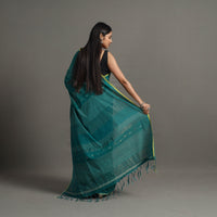 Green - Zari Tripatra Jamdani Cotton Handloom Saree 58