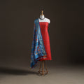 Pochampally Ikat Handloom Sico Unstitched Dress Material: Kurta with Mulberry Silk Dupatta 33