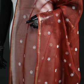 Kota Doria Cotton Embroidered Plain Dupatta 04