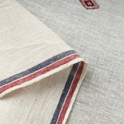 White - Organic Kala Cotton Handloom Buti Fabric 12