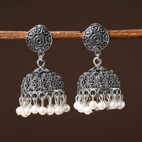 Ishrat Handcrafted GS Beaded Jhumki Earrings