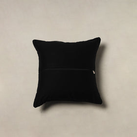Polka Dot Zari Buti Plain Cushion Cover (16 x 16 in) 14