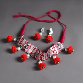 Multicolor - handcrafted gs fabart choker necklace set 30