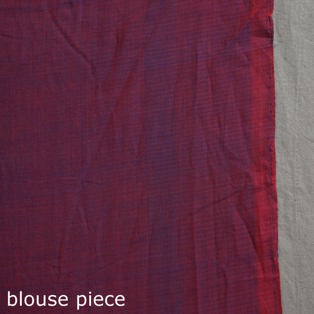 Maroon - Pochampally Ikat Weave Handloom Cotton Saree