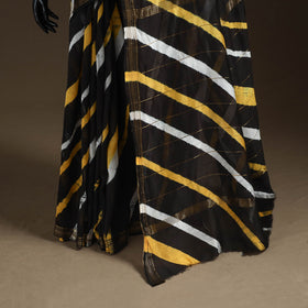 Chanderi Silk Leheriya Tie-Dye Saree with Zari Border 01