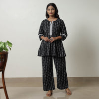 Black - Jacquard Cotton Co-Ord Set 08