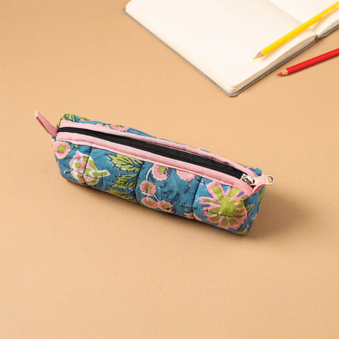 Handcrafted Quilted Cotton Pencil Pouch 10