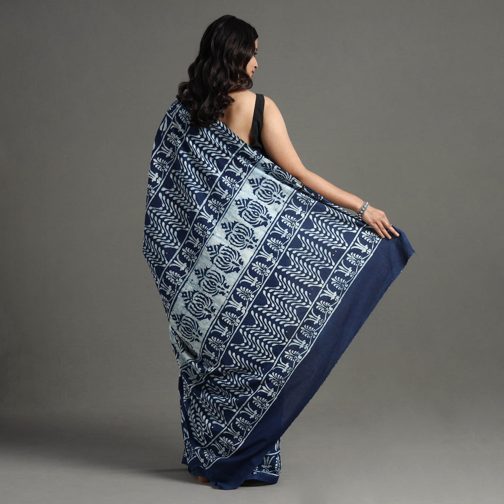 block printed saree