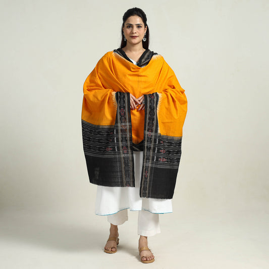 Yellow - Sambalpuri Ikat Weave Cotton Dupatta 33