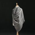 Ajrakh Hand Block Print Natural Dyed Handwoven Acrylic Wool Shawl 07