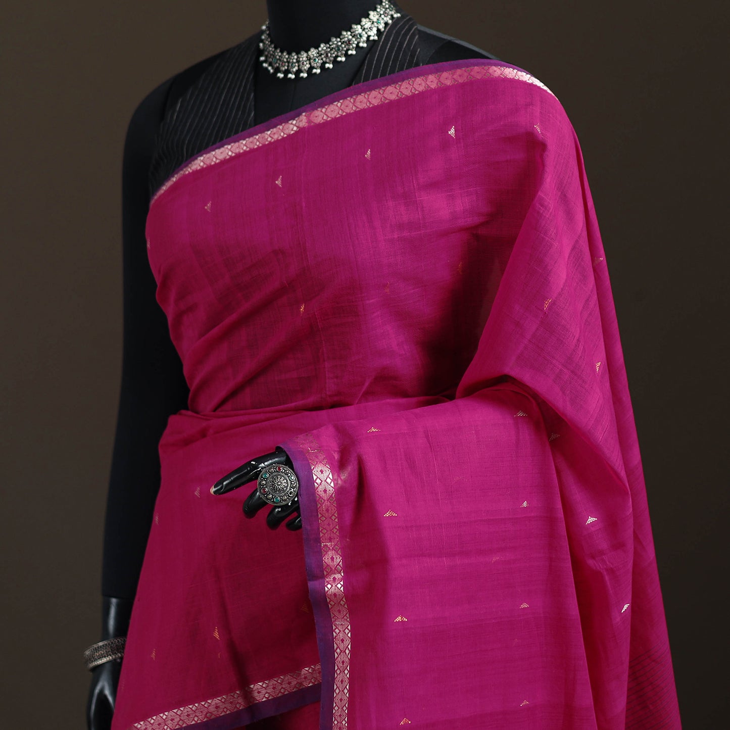 Godavari Jamdani Buti Pure Handloom Cotton Saree 02
