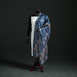 Mata Ni Pachedi Handpainted Natural Dyed Chanderi Silk Handloom Dupatta 02
