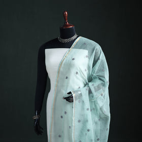 Kota Doria Cotton Embroidered Plain Dupatta 05