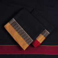 Black - 3pc Mercerized Cotton Dharwad Dress Material 10