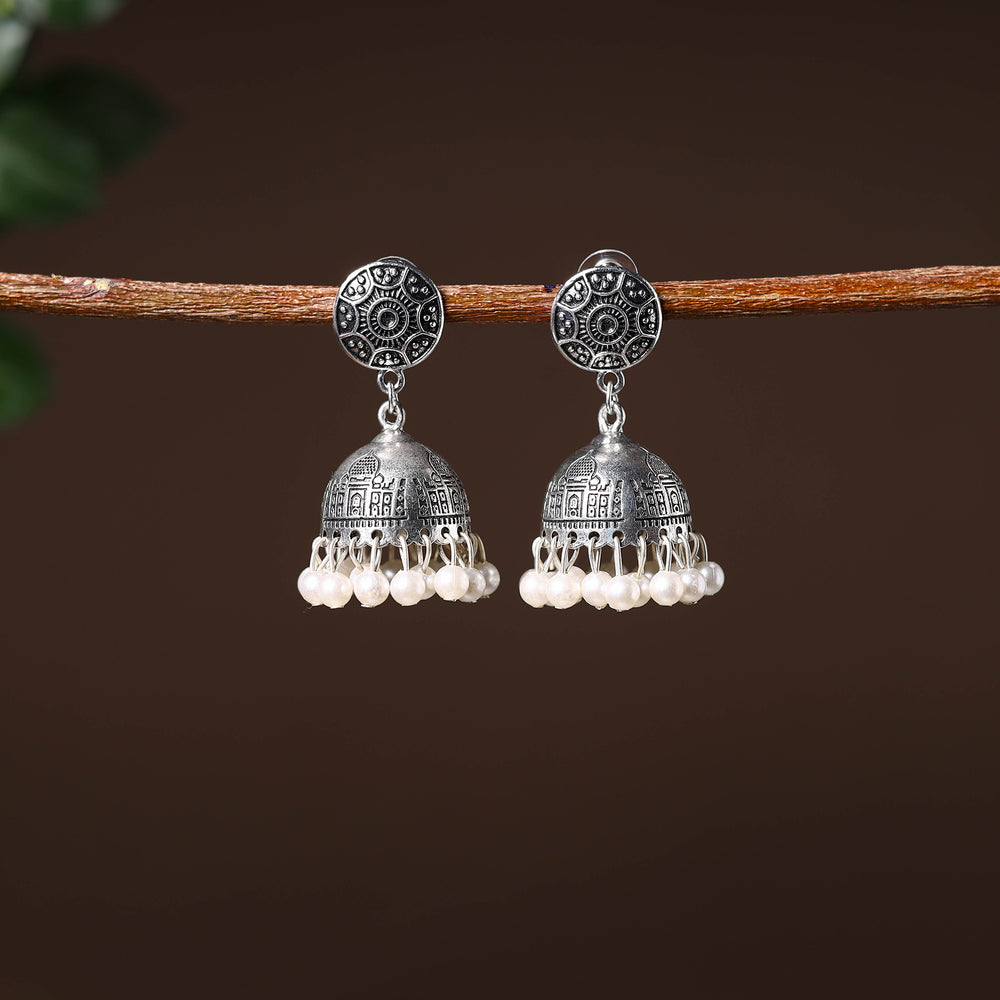 Gulnar Handcrafted GS Beaded Jhumki Earrings