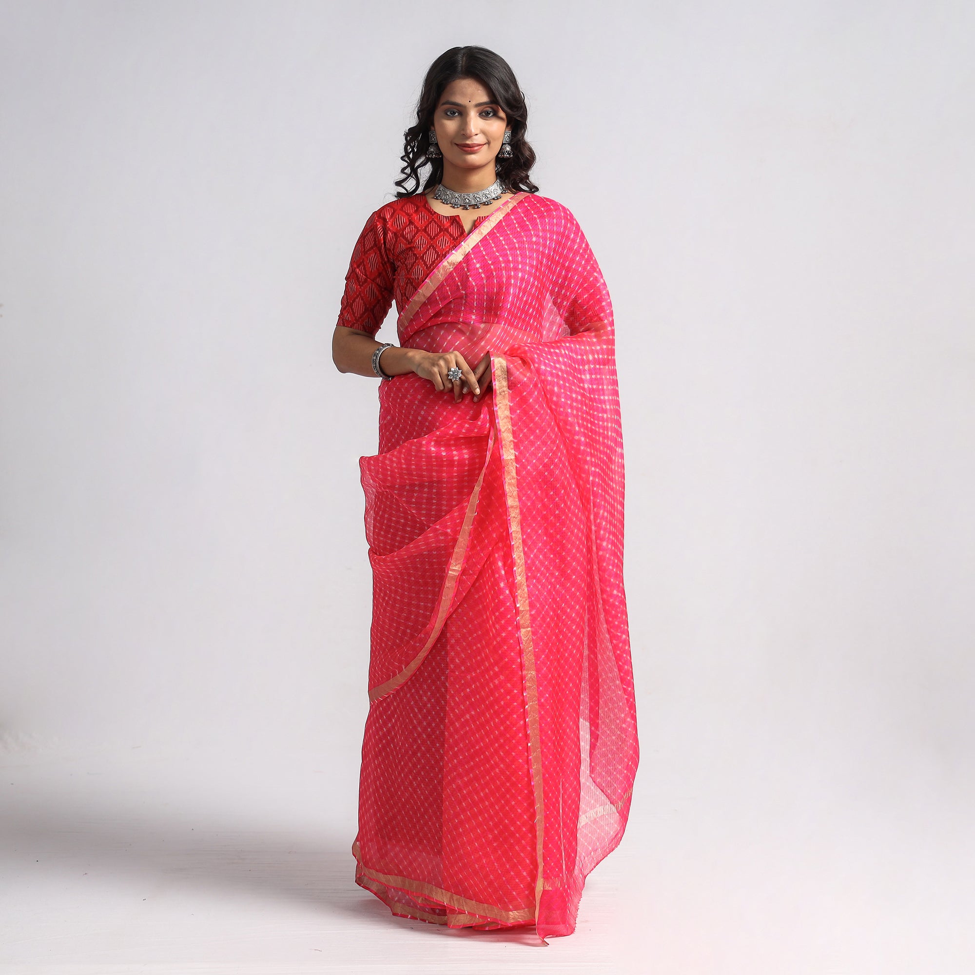 Buy Kota Doria Saree Online | Pure Cotton Sarees | GiTAGGED®