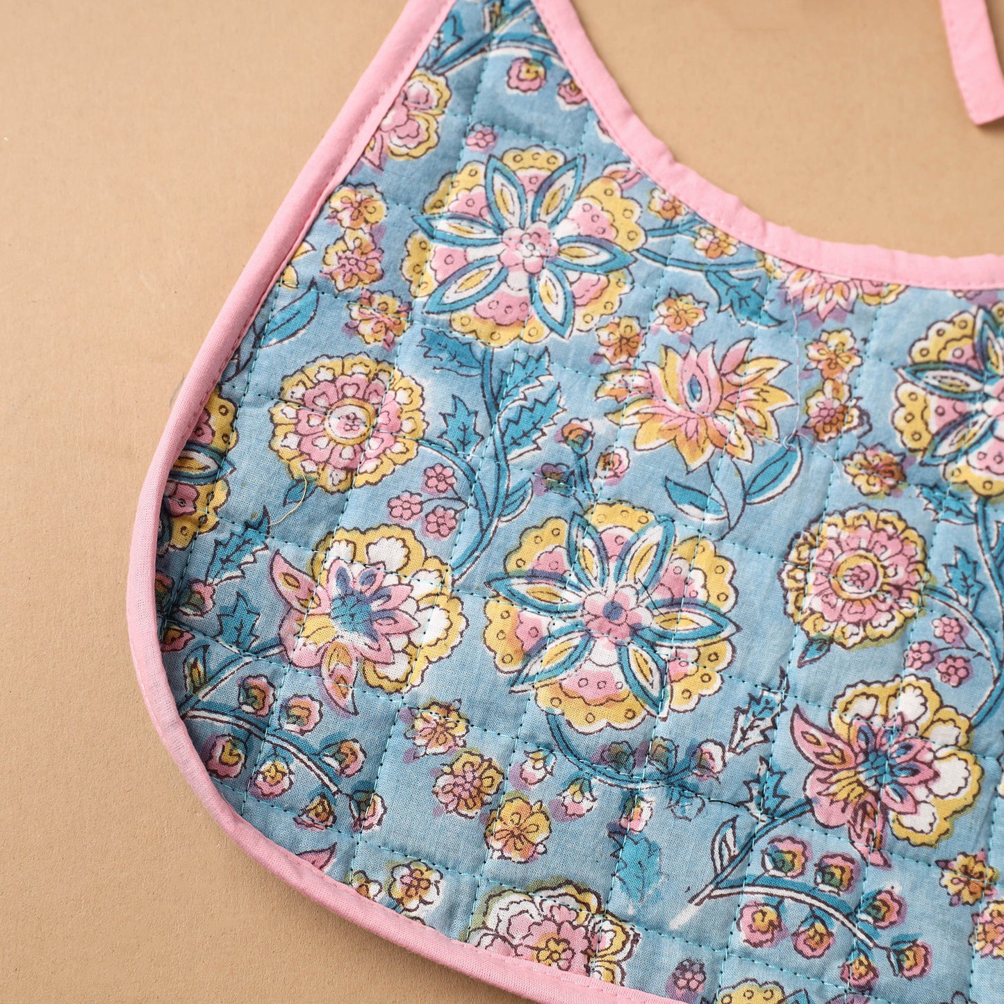 Blue  Handmade Cotton Baby Bib