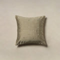 Polka Dot Zari Buti Plain Cushion Cover (16 x 16 in) 15