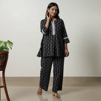 Black - Jacquard Cotton Co-Ord Set 08