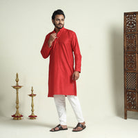 Plain silk men kurta